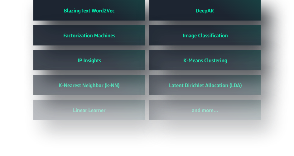 Built-in Algorithms Built-in Algorithms
