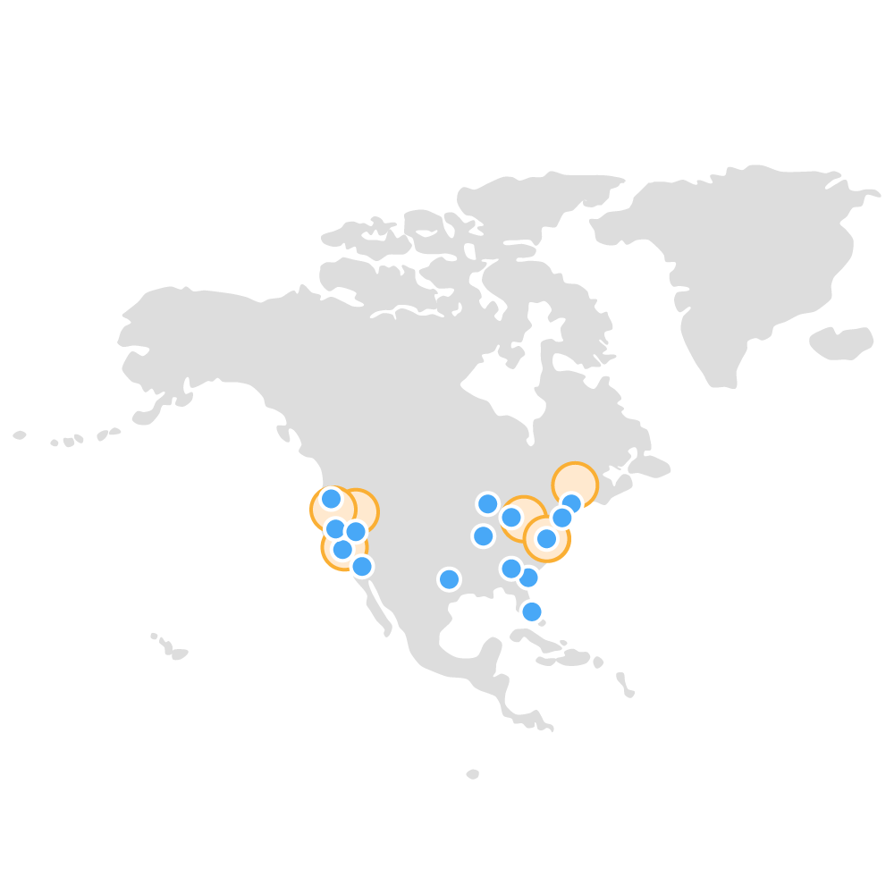Locais da América do Norte Locais da América do Norte