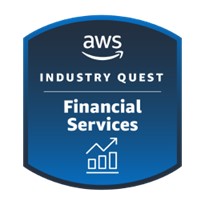 圖三_完成 AWS Industry Quest Financial Services 所有任務的玩家可以利用虛擬徽章分享成就