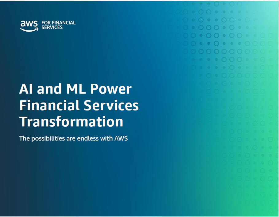 P&aacute;gina de t&iacute;tulo de AI and ML power financial services transformation