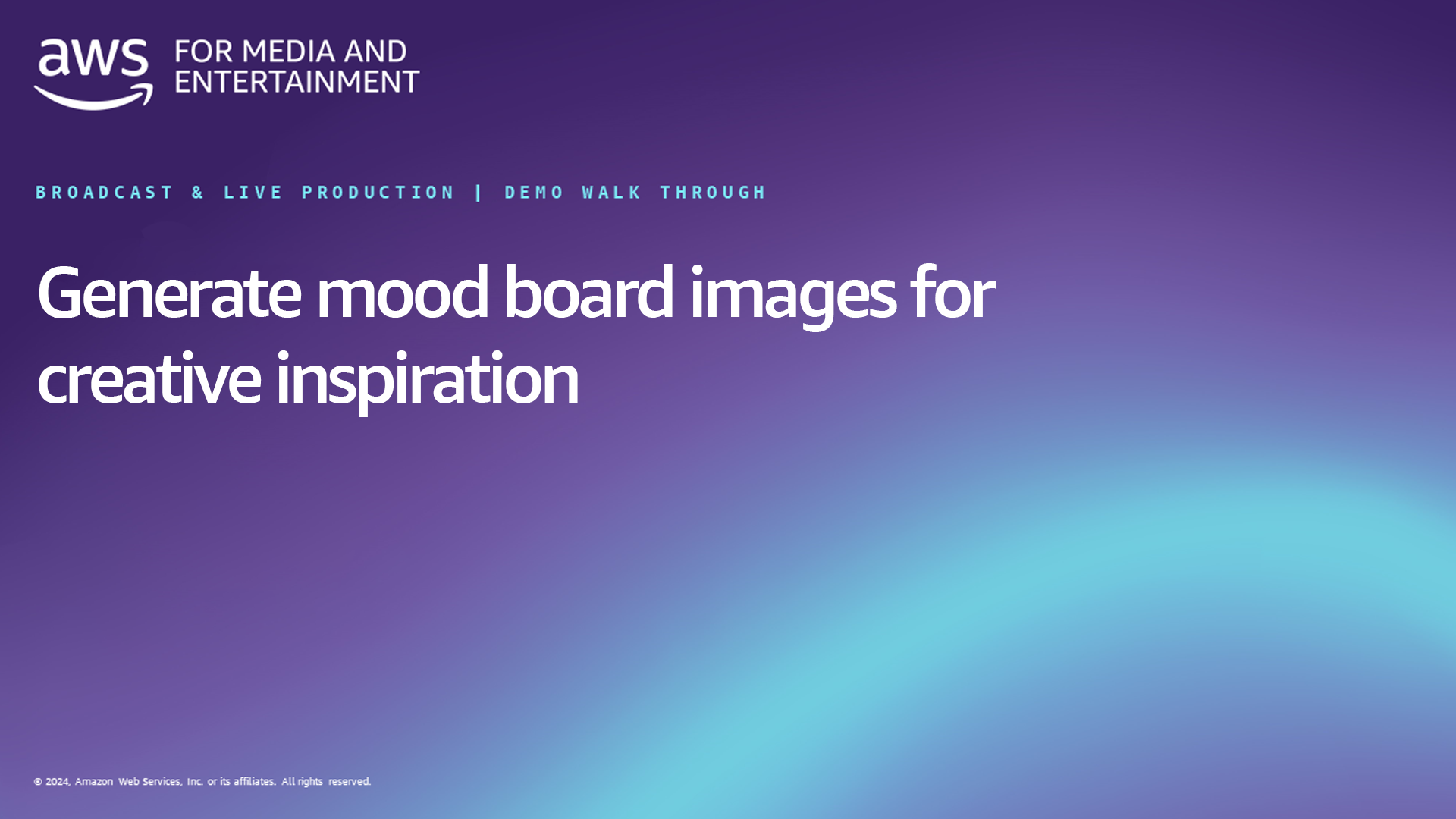 AWS for Games - Generate mood board images for creative inspiration