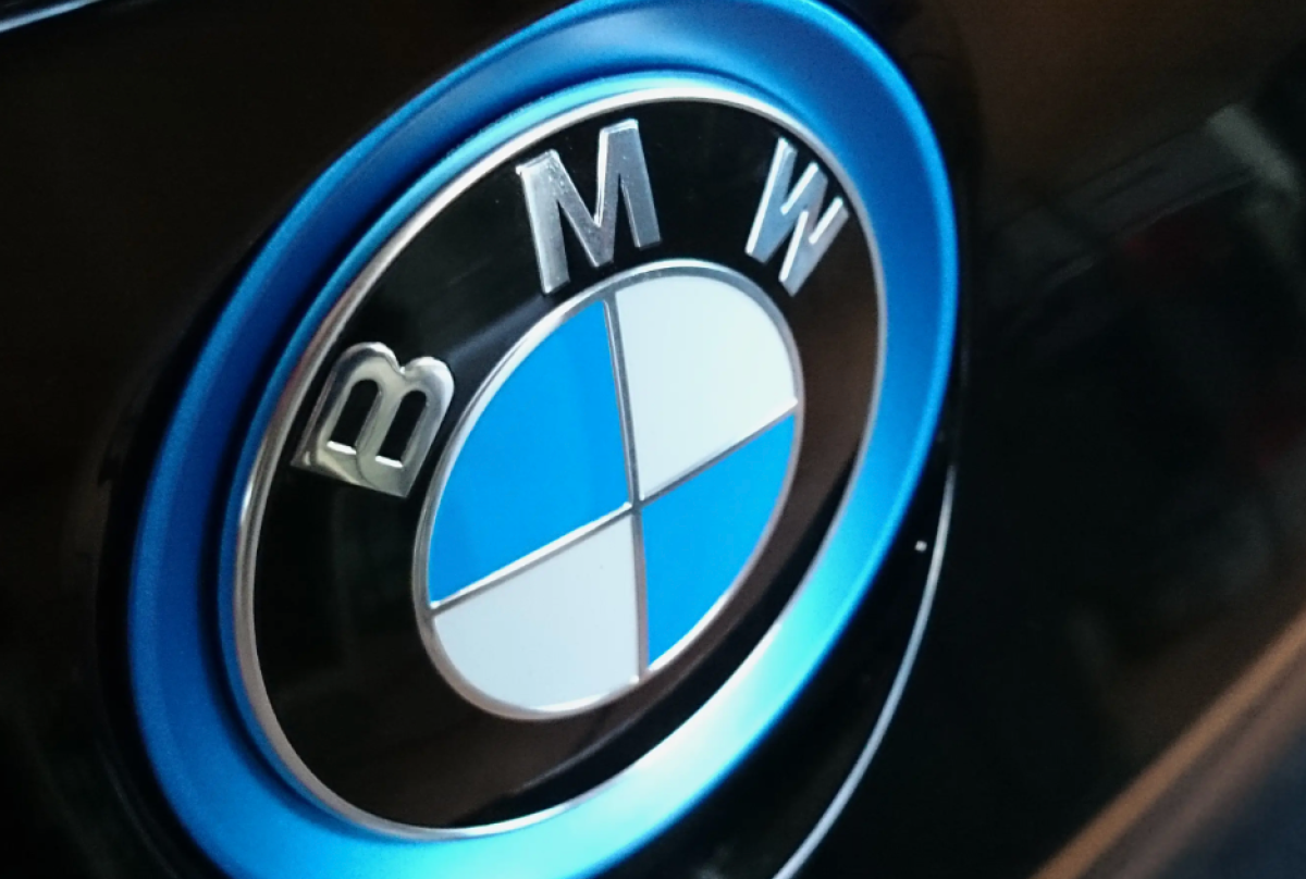 BMW logo on a car