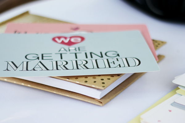 We are getting married card