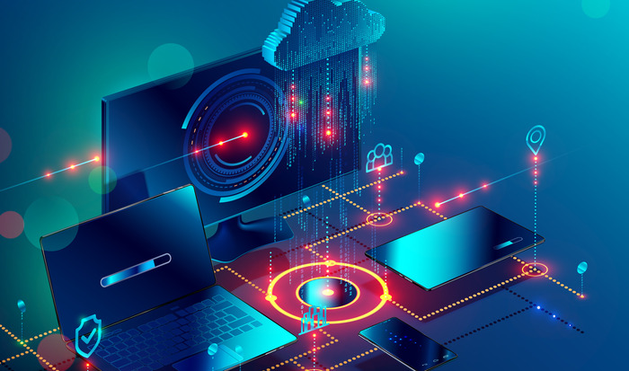 illustration of cloud file storage