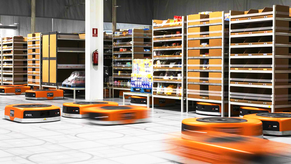 Amazon fulfillment center floor