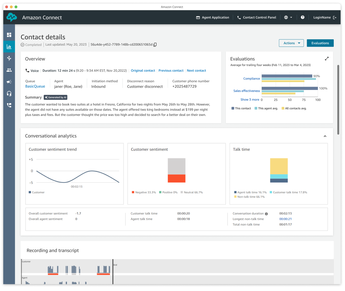 Use evaluation forms to improve agent performance