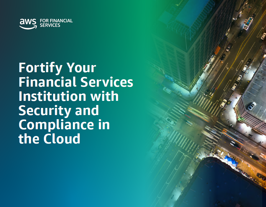 P&aacute;gina de t&iacute;tulo de Fortify Your Financial Institution with Security and Compliance in the Cloud