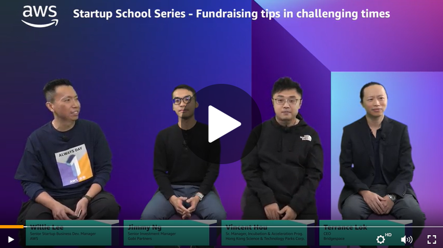 AWS Startup School Series - Fundraising during a bear market