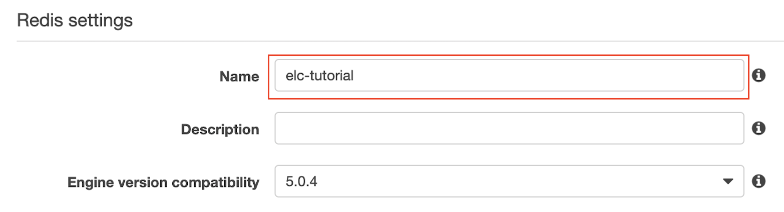 Choose a name for your Redis Cluster