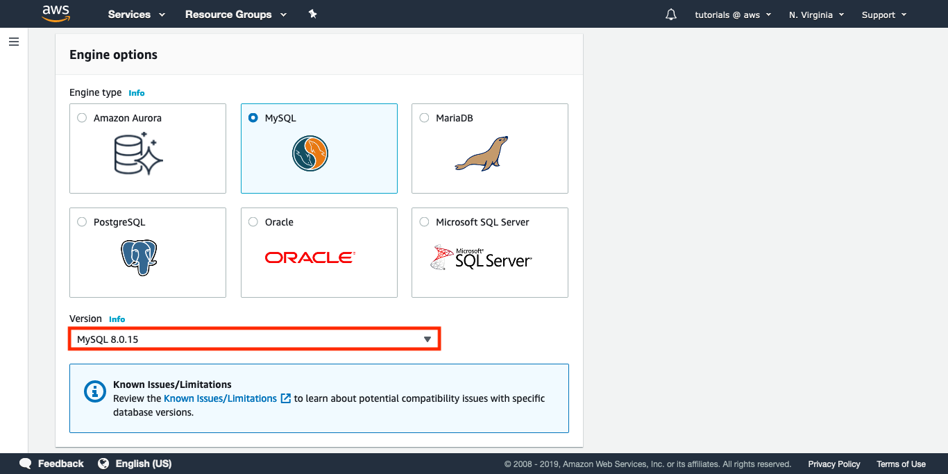 Select the most recent MySQL version