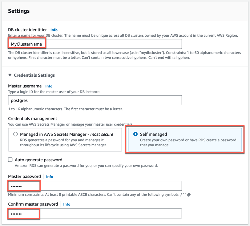 Select RDS to open the service console