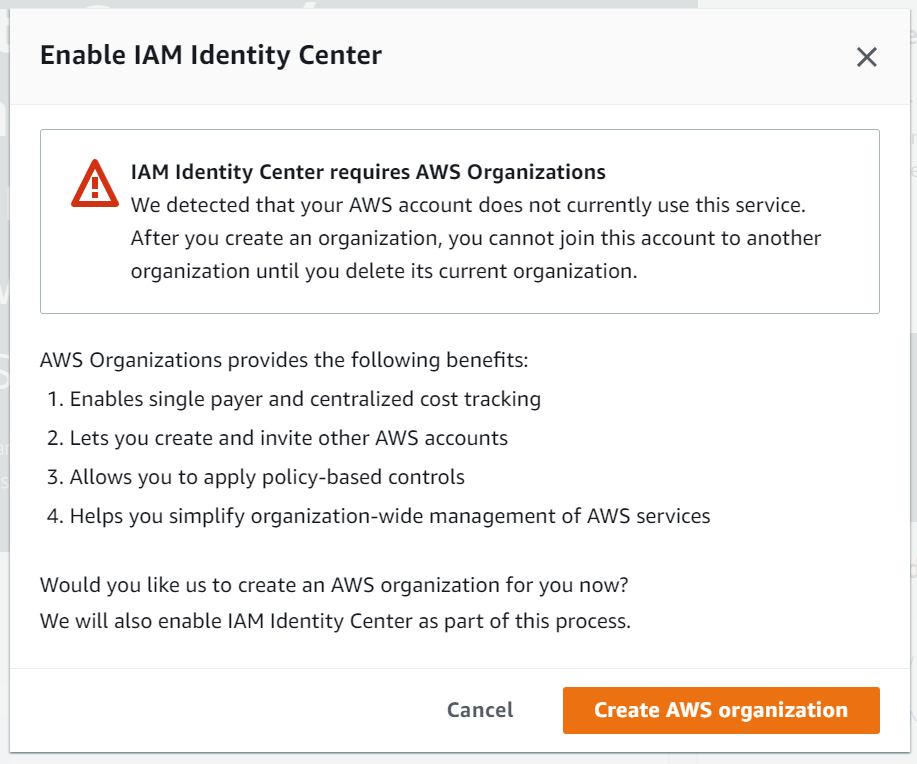 在 IAM 主控台內新增使用者頁面。