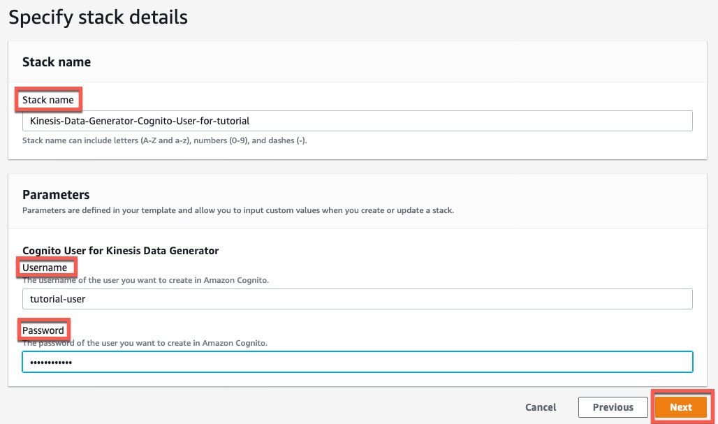 enter username and password