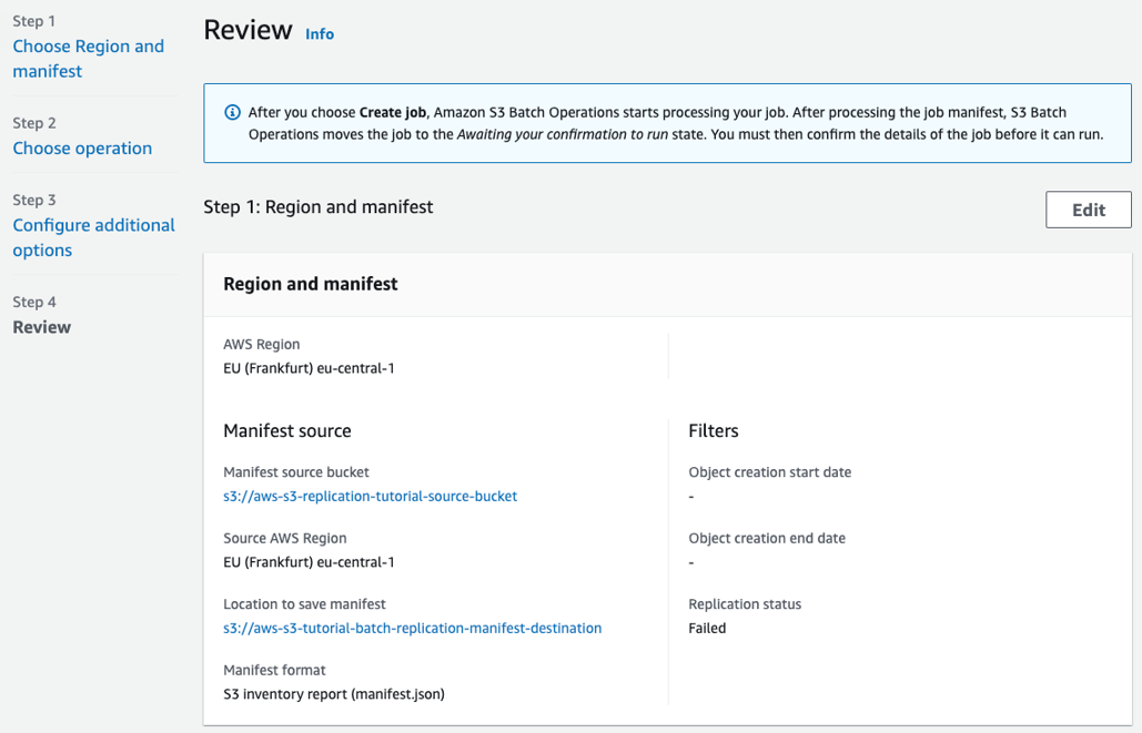 Screenshot of the Review page.