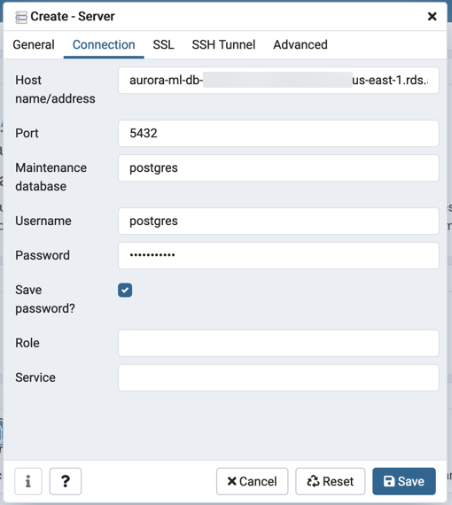 Add host name and password