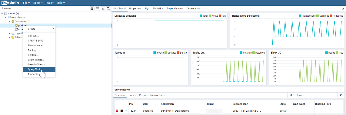 Run a test query