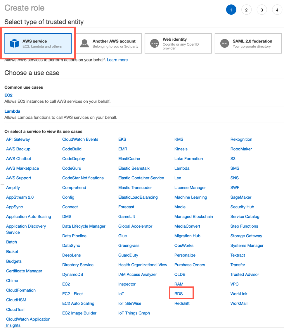 Select RDS use case