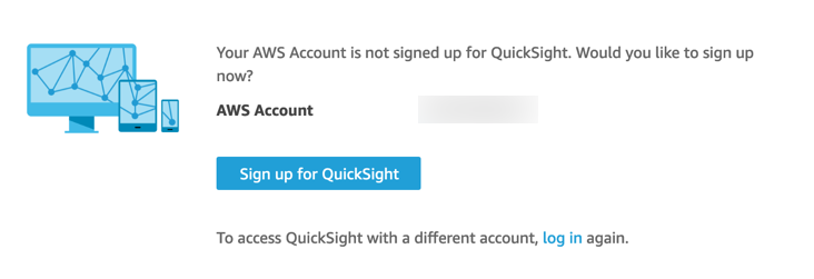 Sign up for QuickSight