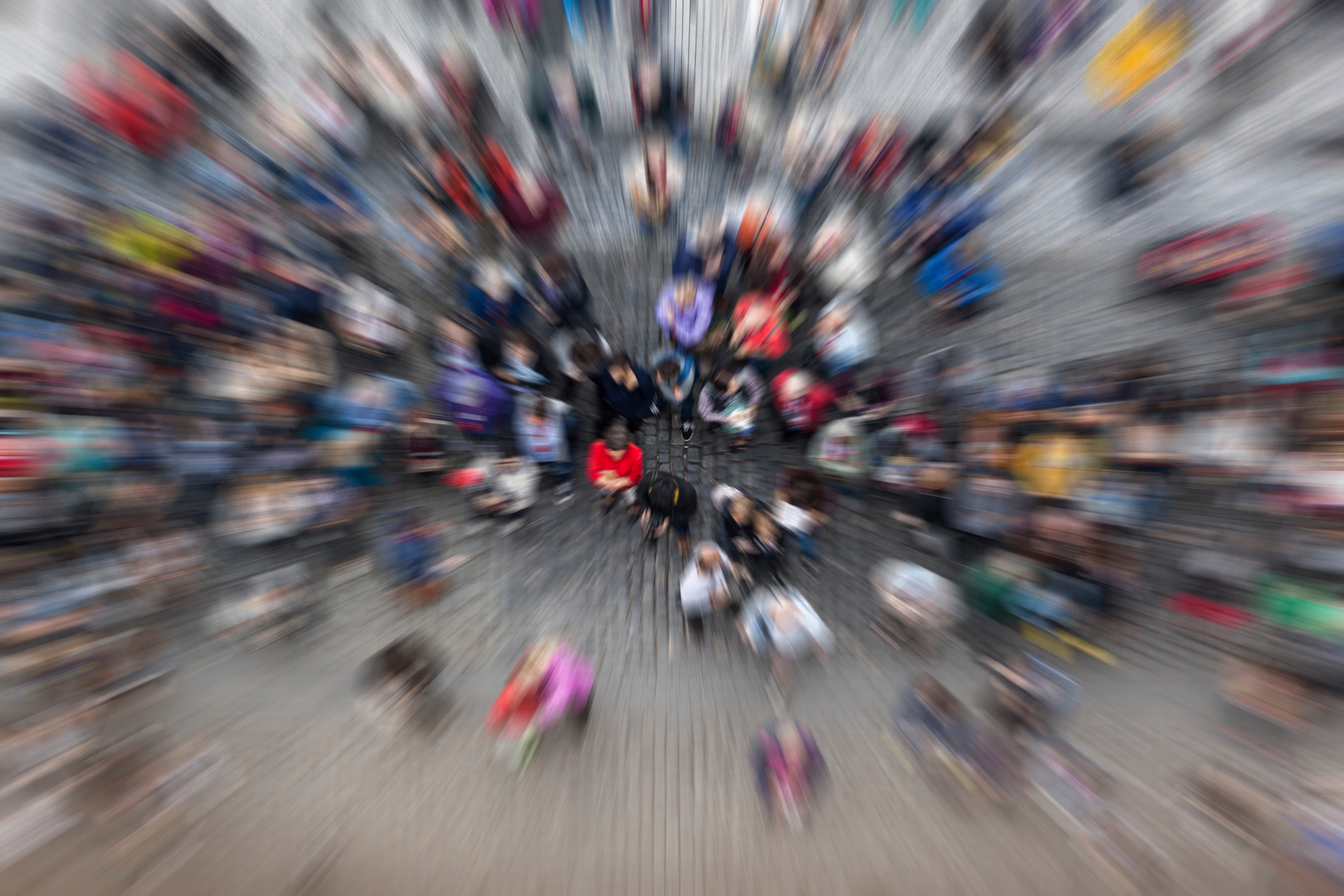 crowd of people from above