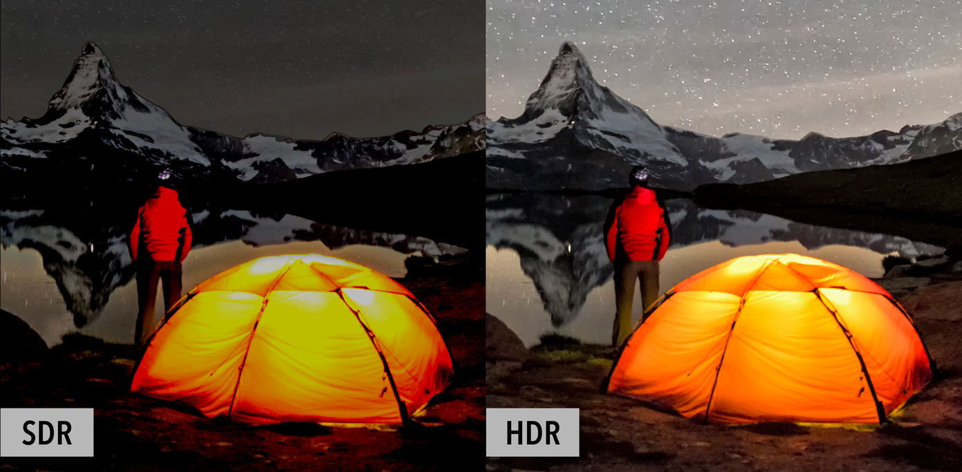 SDR and HDR comparison