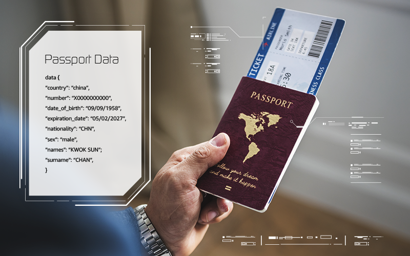 Passport data page detection