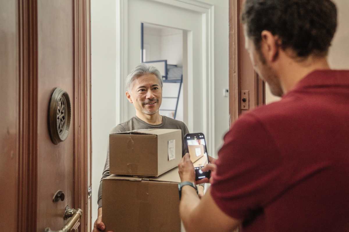 stock image of home delivery