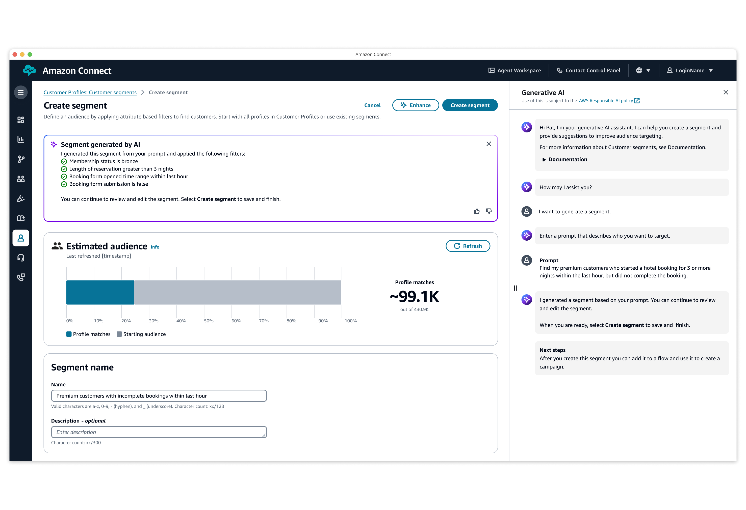 Build real-time targeted segments