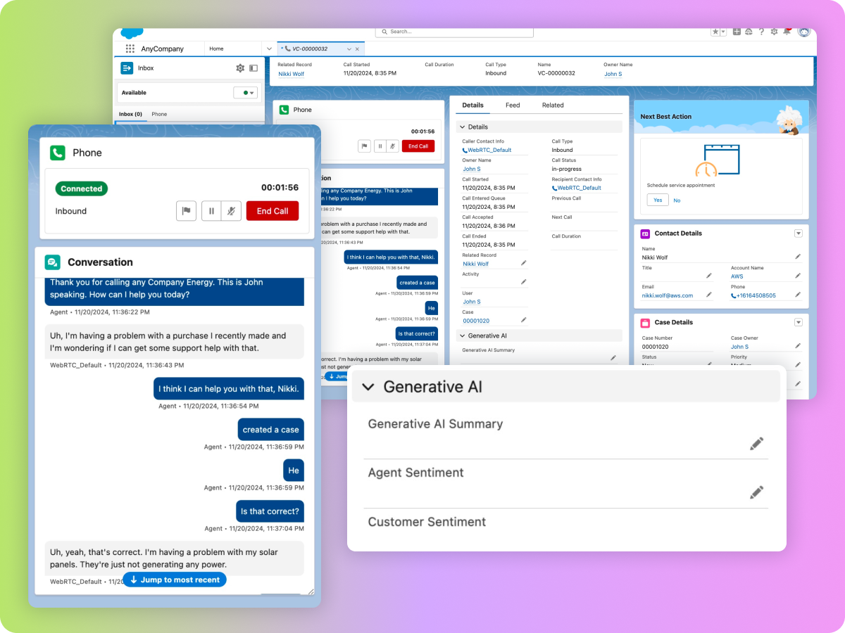 Service Cloud Voice with Amazon Connect