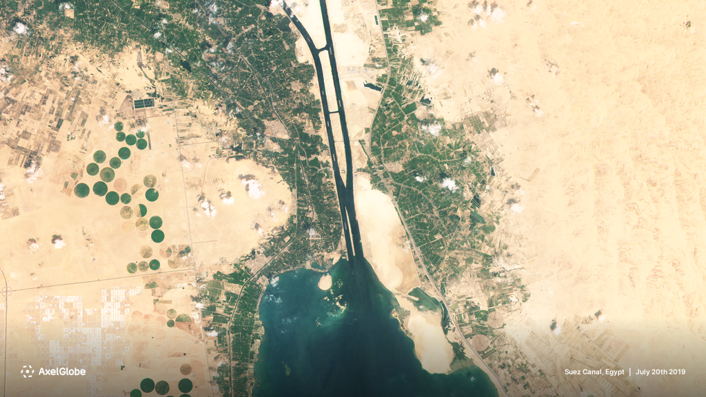 Satellite image of the Suez Canel