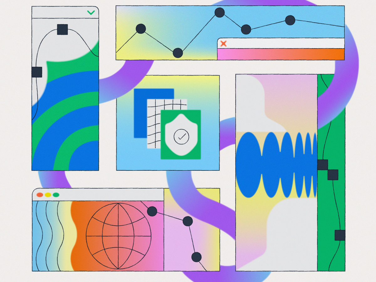 flow of charts and webpages