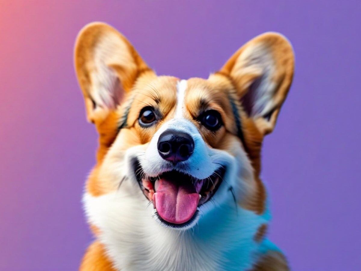 Gambar ini dihasilkan menggunakan Amazon Nova Canvas menggunakan prompt "potret anjing corgi yang bahagia".