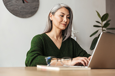 Woman on computer