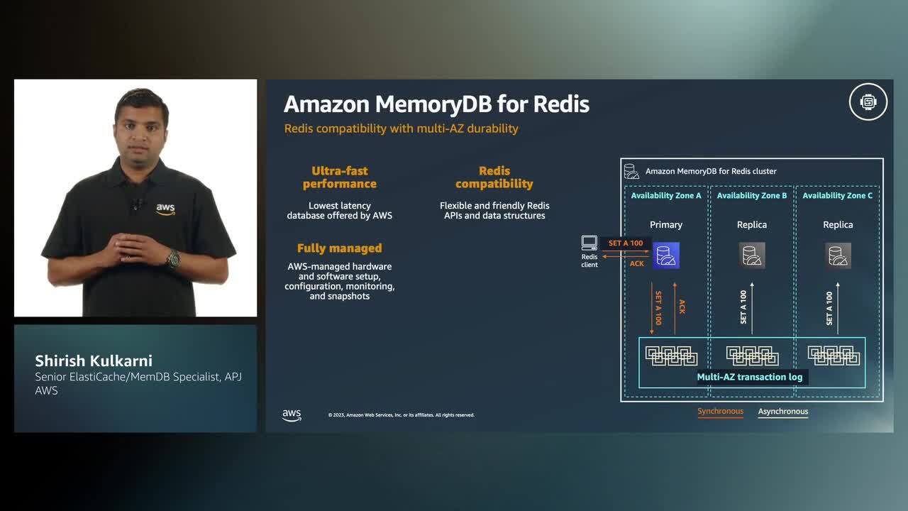 Amazon ElastiCache ve Redis İ&ccedil;in MemoryDB'yi kullanarak y&uuml;ksek performanslı modern uygulamalar oluşturun (Seviye 200)