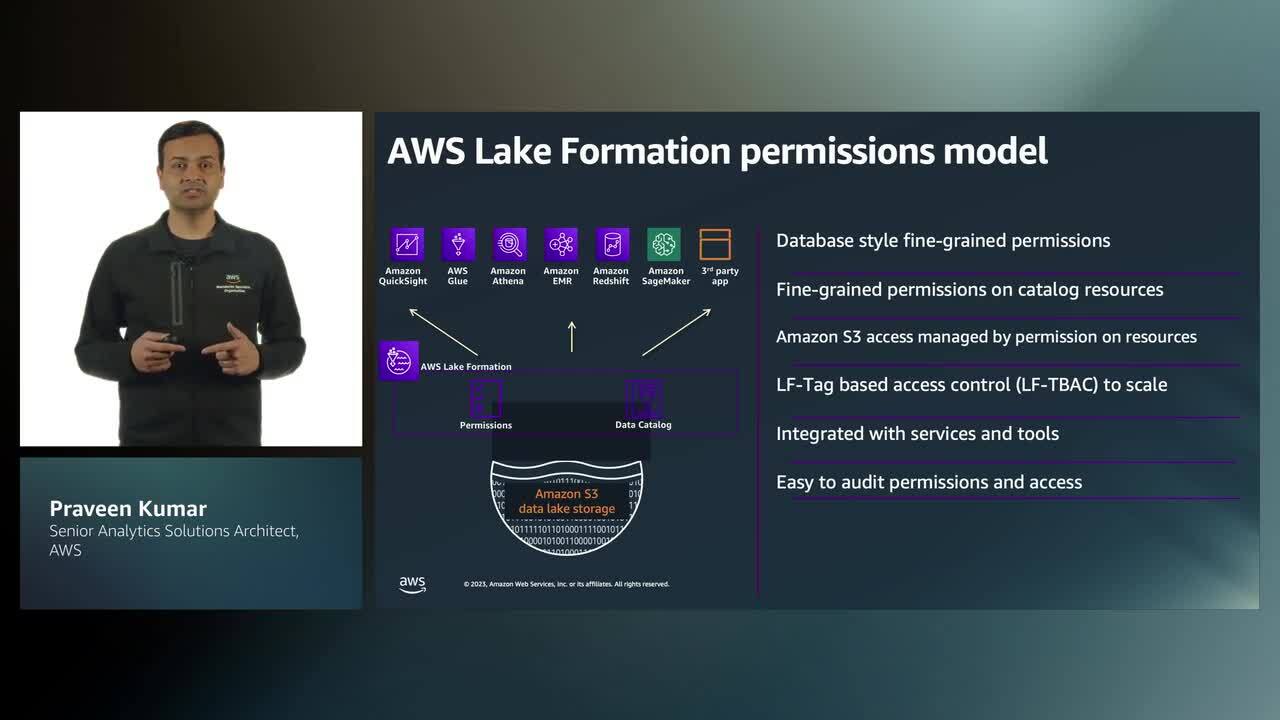 使用 AWS Lake Formation 集中並統一所有資料使用者的資料存取 (等級 200)