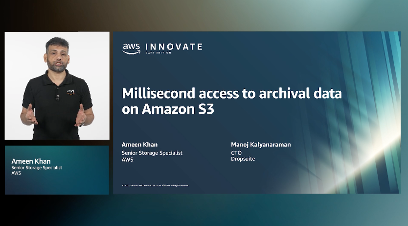 Millisecond access to archival data on Amazon S3 (Level 200)