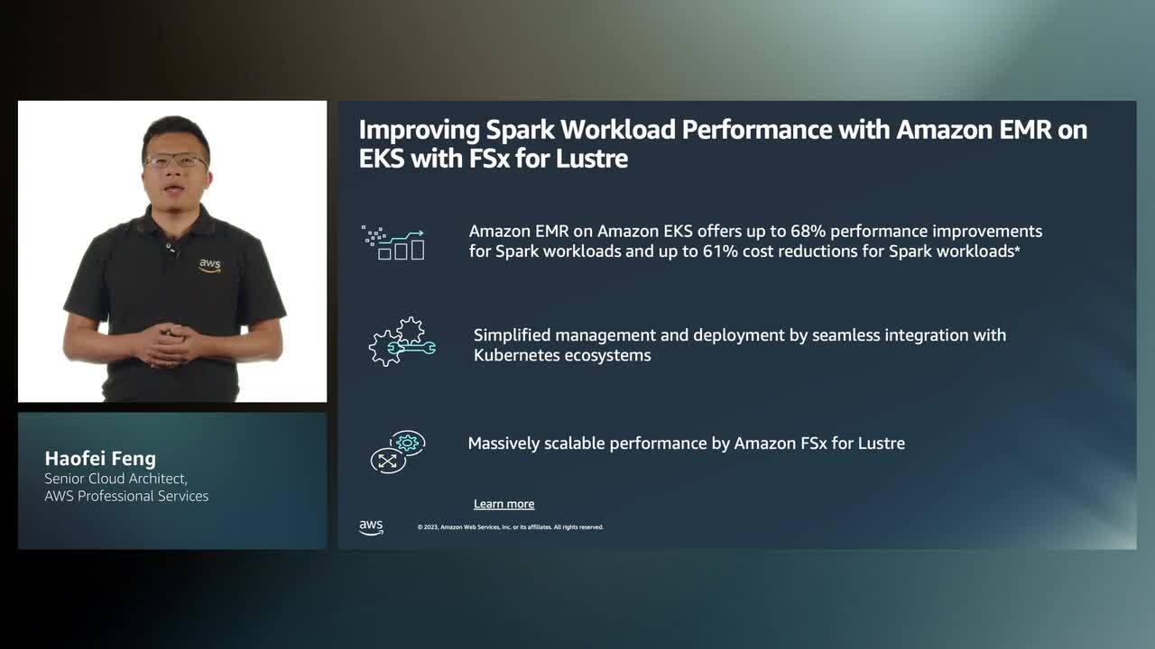 Spark up your Apache Spark workloads with Amazon EMR, EKS, and Amazon FSx for Lustre (Level 300)