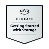 Emblema do curso Getting started with storage (Conceitos b&aacute;sicos do armazenamento)