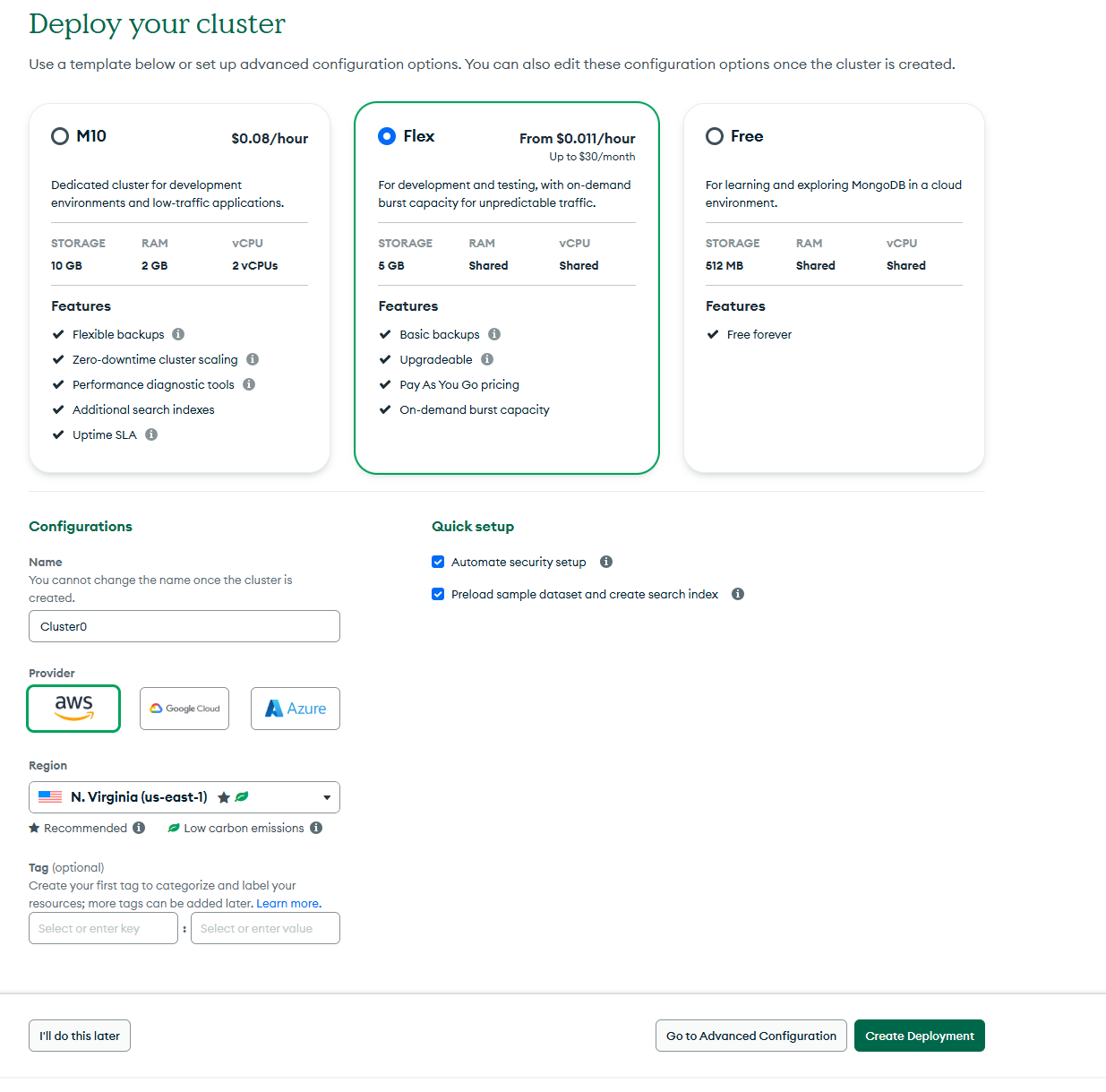 Choose the right capacity for your cluster