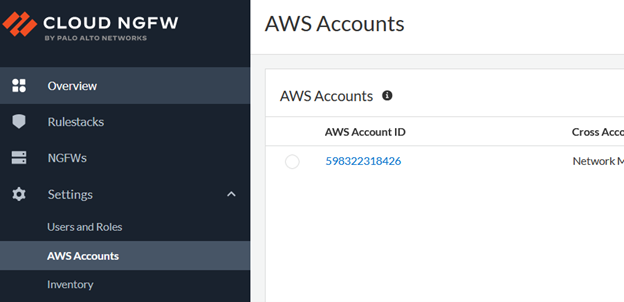 Integrate multiple AWS accounts into your NGFW configuration