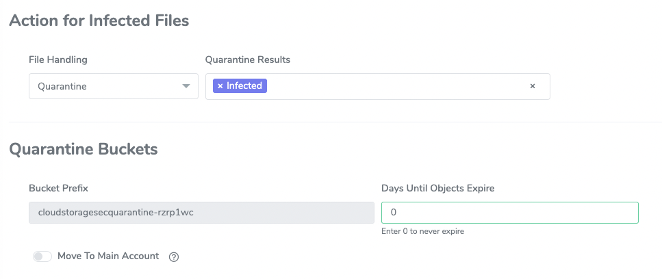 Amazon S3 Action for Infect Files Quarantine Amazon S3 Action for Infect Files Quarantine