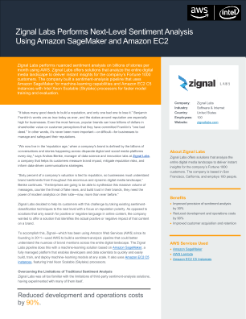 Zignal Labs 使用 Amazon SageMaker 和 Amazon EC2 执行下一级情感分析