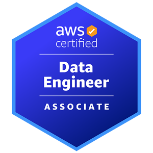 Selo da certifica&ccedil;&atilde;o AWS Certified Data Engineer &mdash; Associate