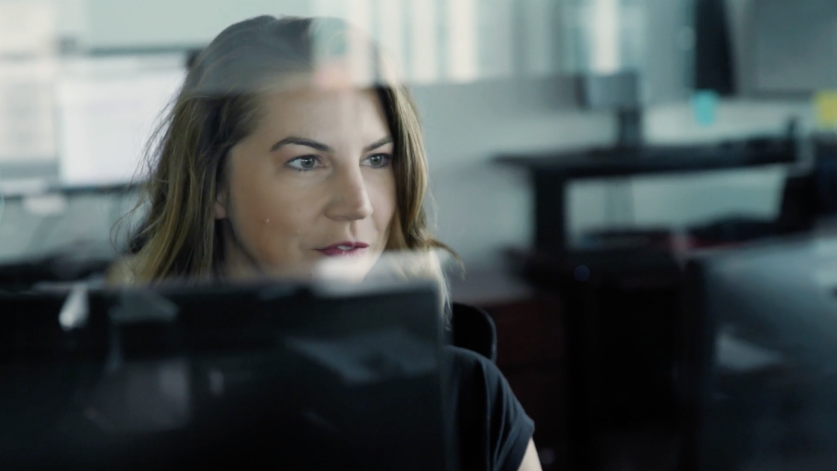 Woman working on computer