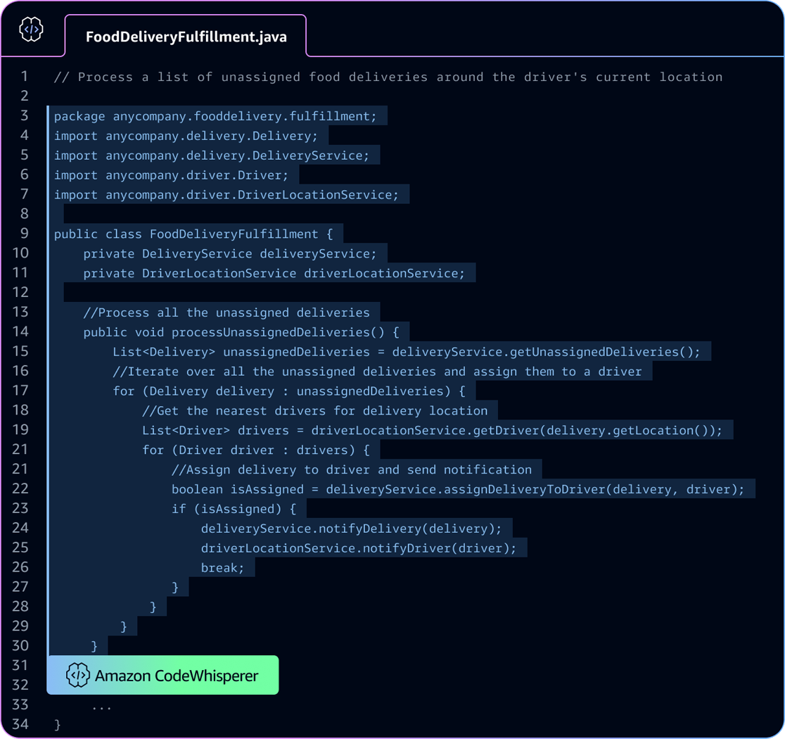 AI 代码生成器– Amazon CodeWhisperer – AWS