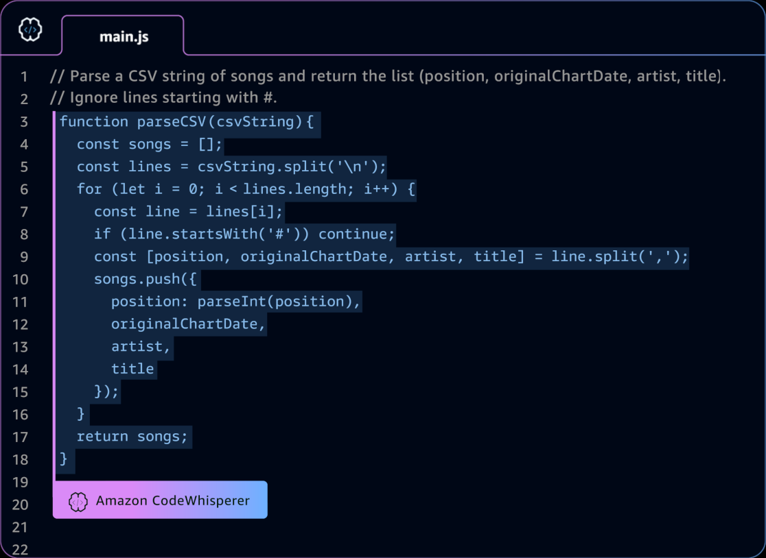 AI 代码生成器– Amazon CodeWhisperer – AWS