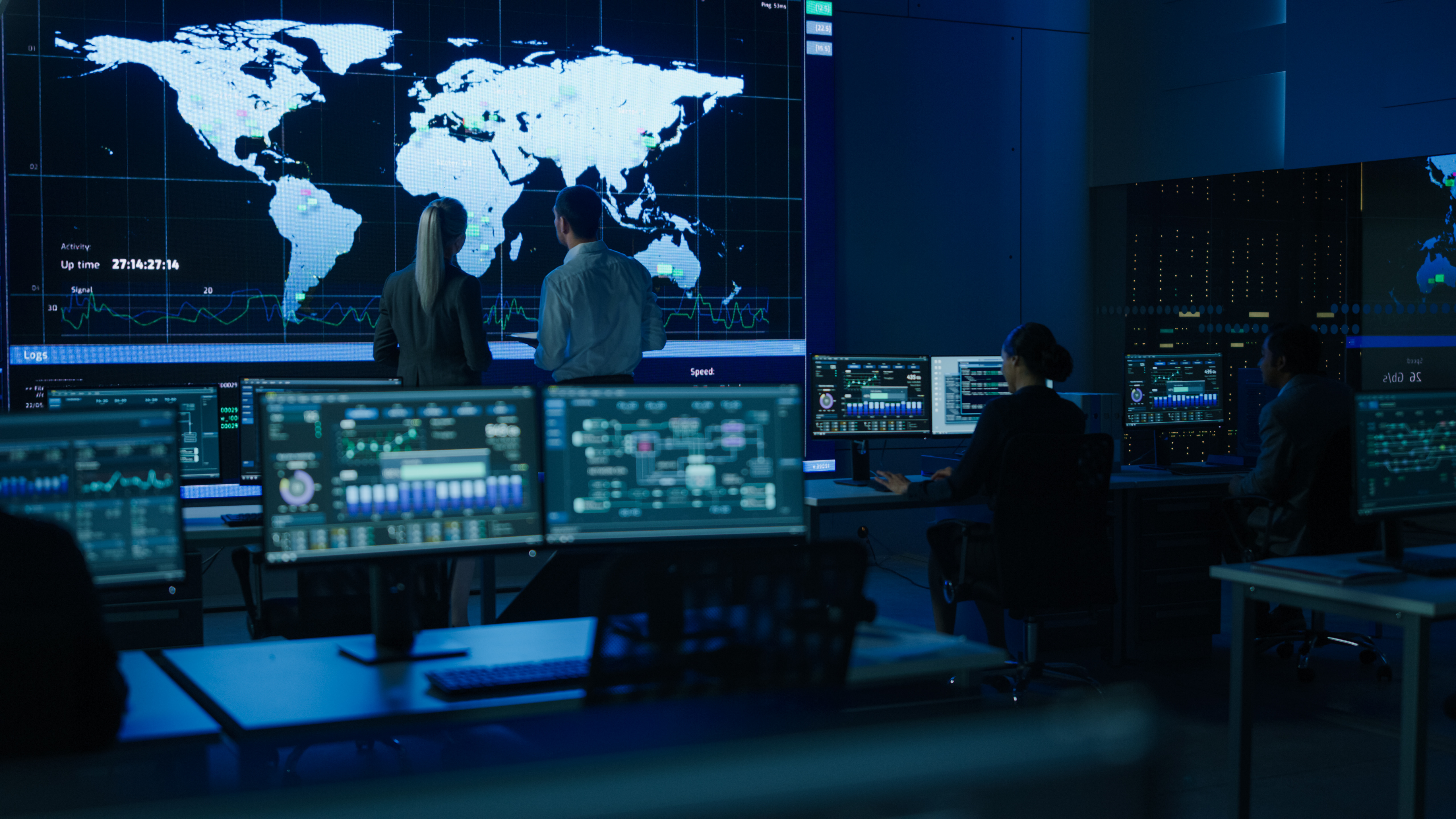 Cybersecurity control room