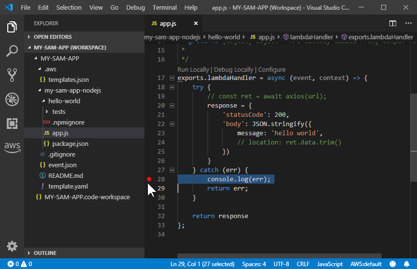 visual studio aws toolkit load balancer