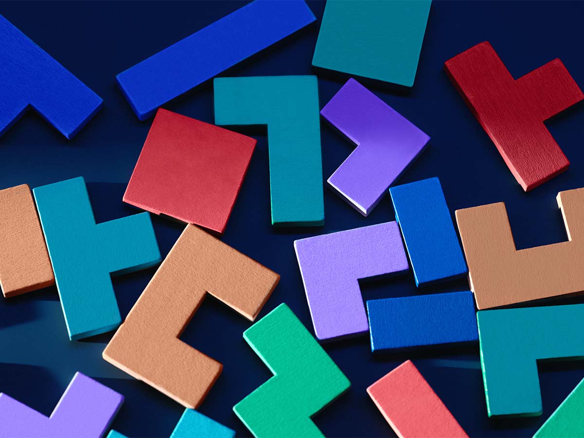 photo of colorful block shapes