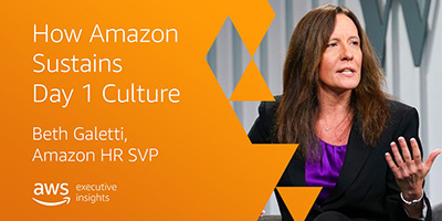 Vea &ldquo;Sustaining a Day 1 Culture&rdquo; con Beth Galetti, vicepresidenta s&eacute;nior de Recursos Humanos de Amazon