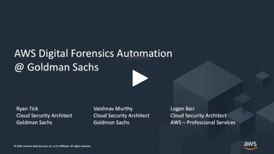 AWS Digital Forensics - Goldman Sachs